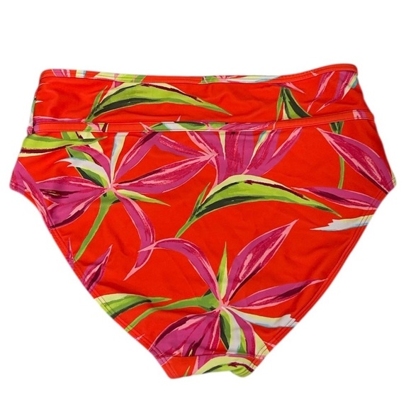 Old Navy Tropical High Waisted Bikini Bottom SwimSuit Large - Picture 3 of 6